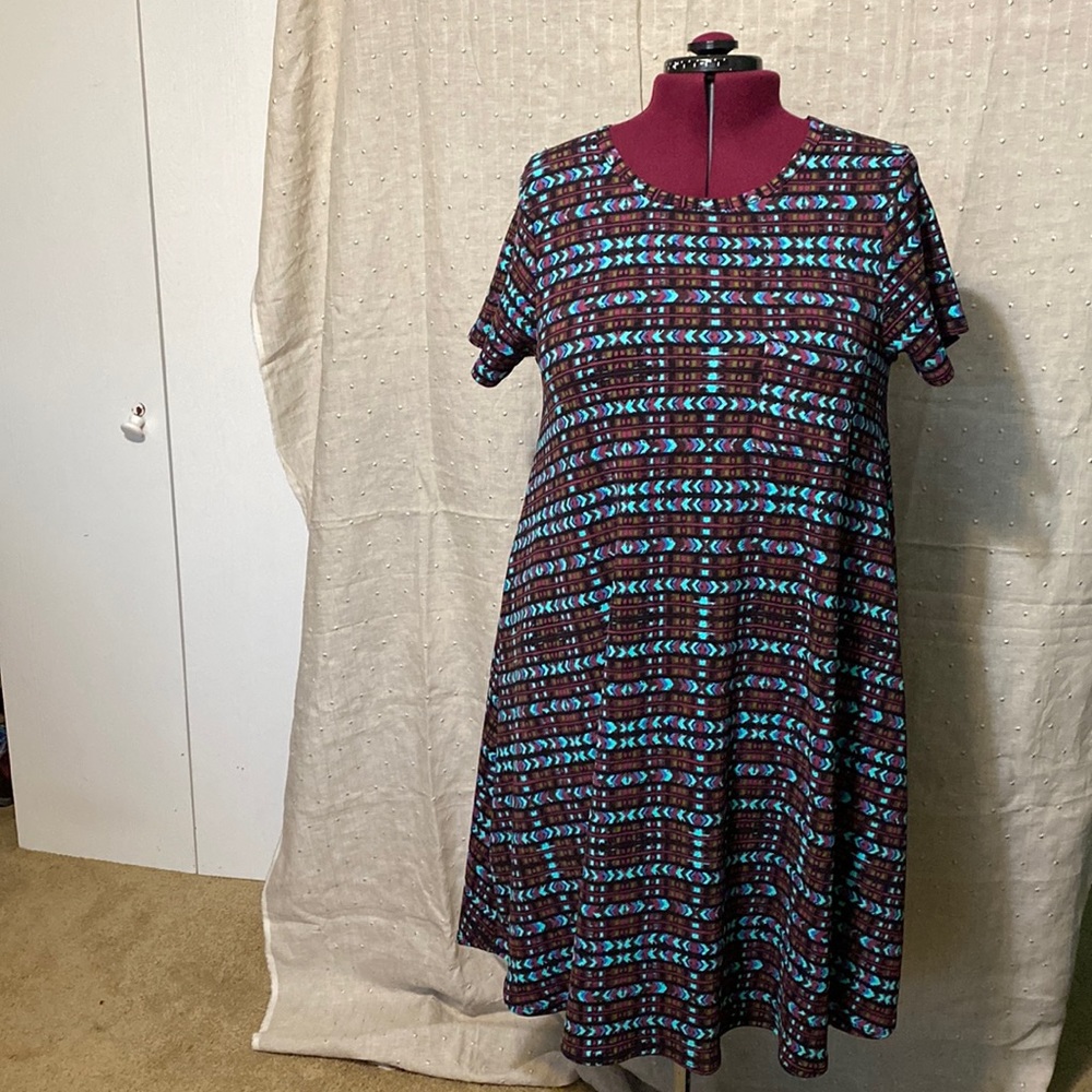 Lularoe multi-colored Carly dress